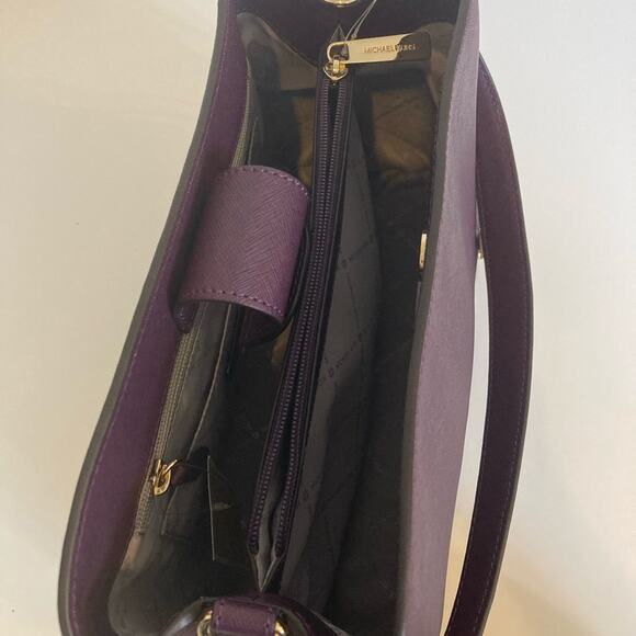 🌺 NWT Authentic Michael Kors Leather Satchel - Picture 14 of 16